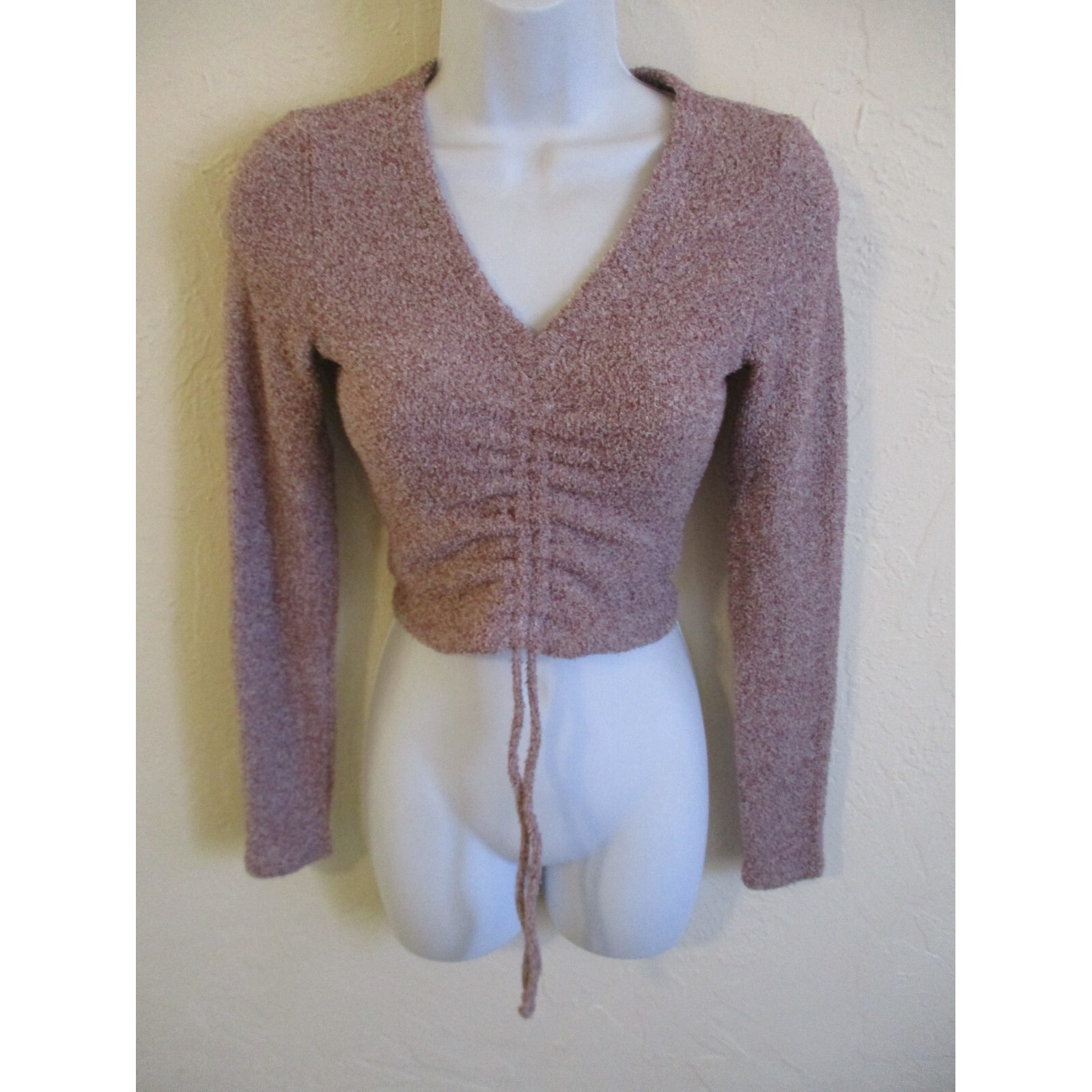 Wild Fable Fuzzy Soft Crop Top Muave Xs